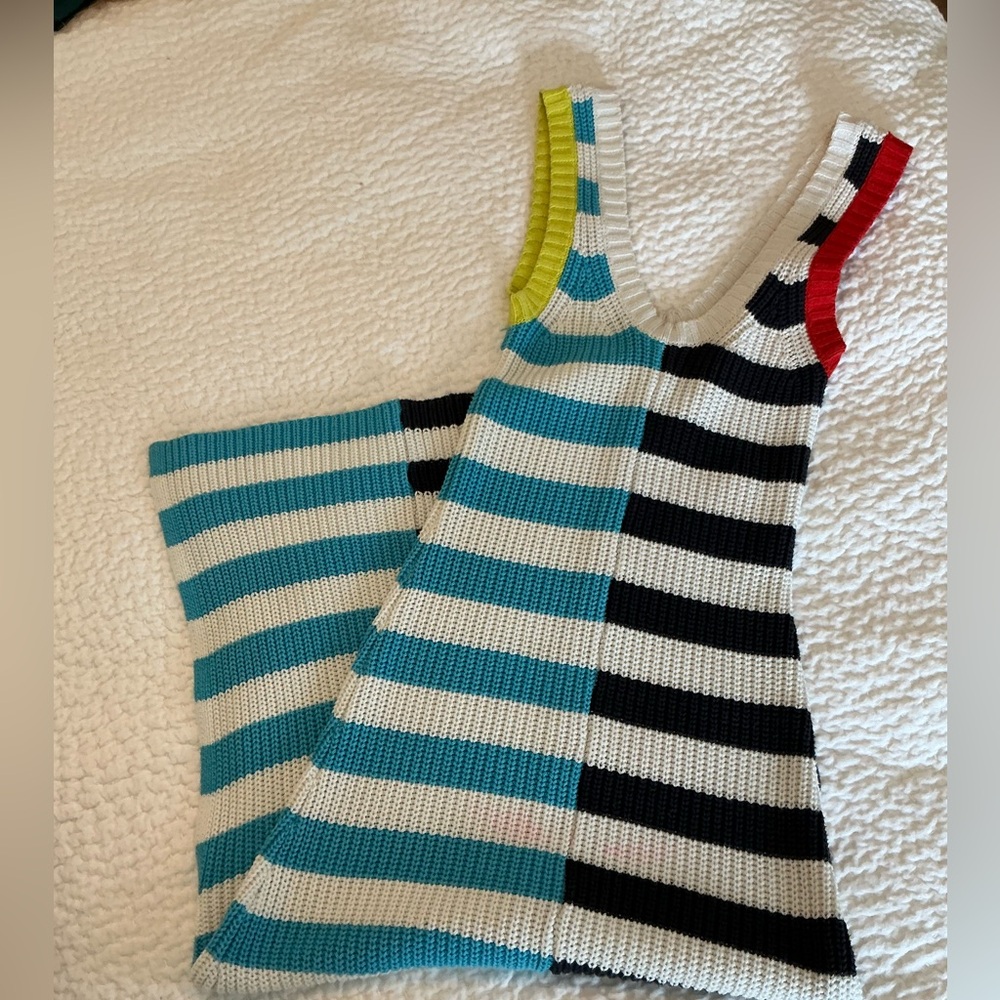 STAUD Midi Legnth knit striped dress- size small